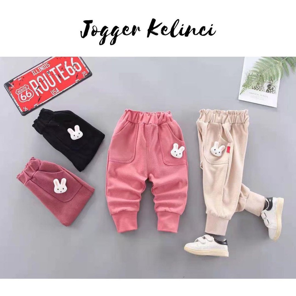 JOGGER KELINCI celana anak bayi jalan lucu Terlaris Murah Pergi Cewek Perempuan Cewe