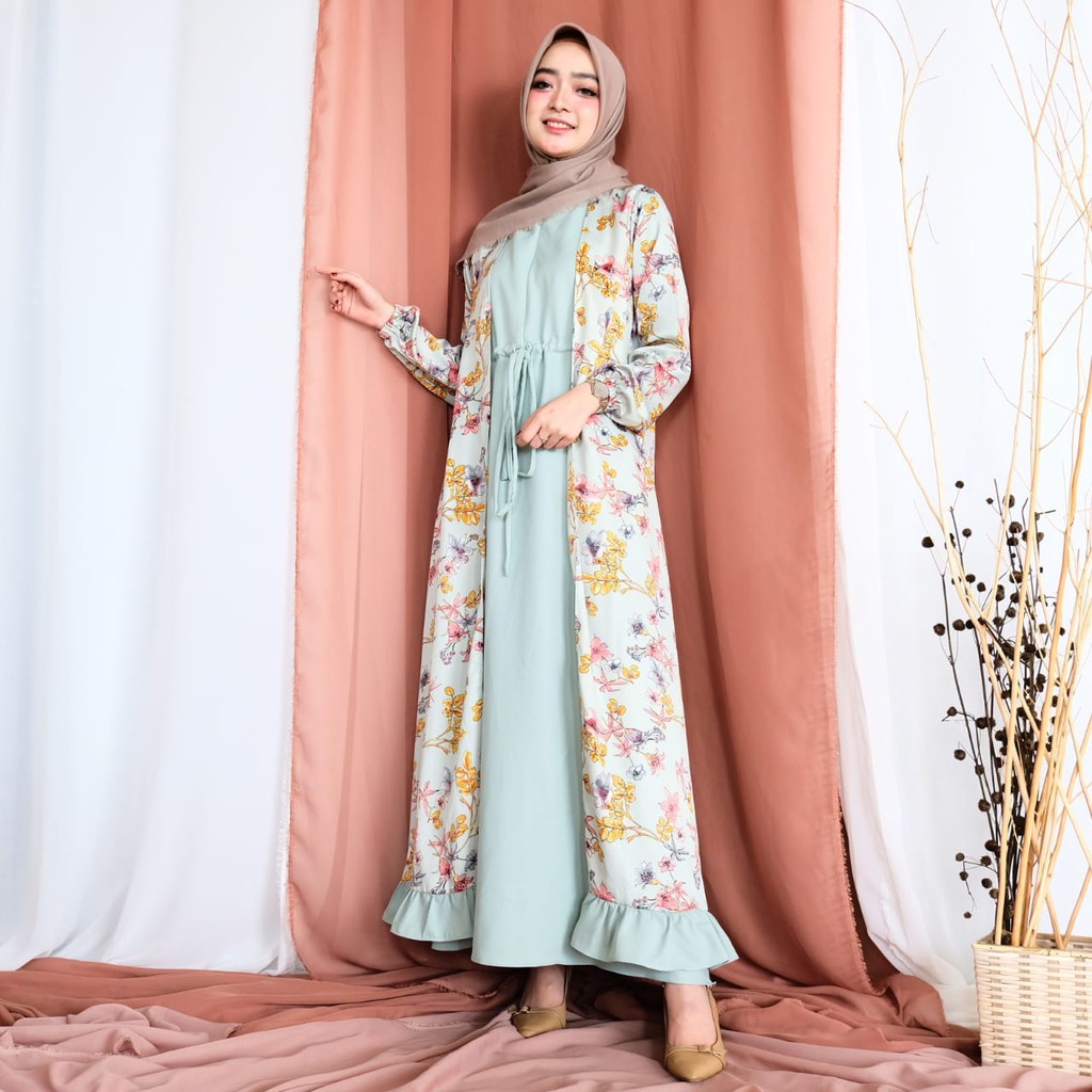 warna/i Bayar Ditempat promo Gamis Parinda Mint Gamis terbaru motif busui murah promo murah