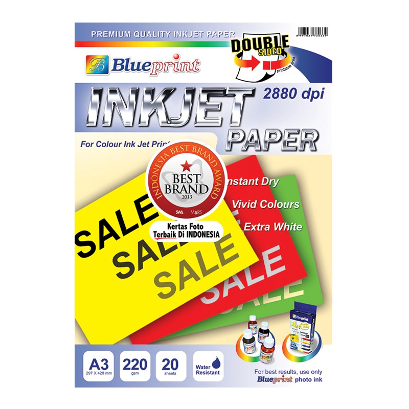 

Blueprint BP-DSIPA3220 - Double Sided Inkjet Paper 'SALE'