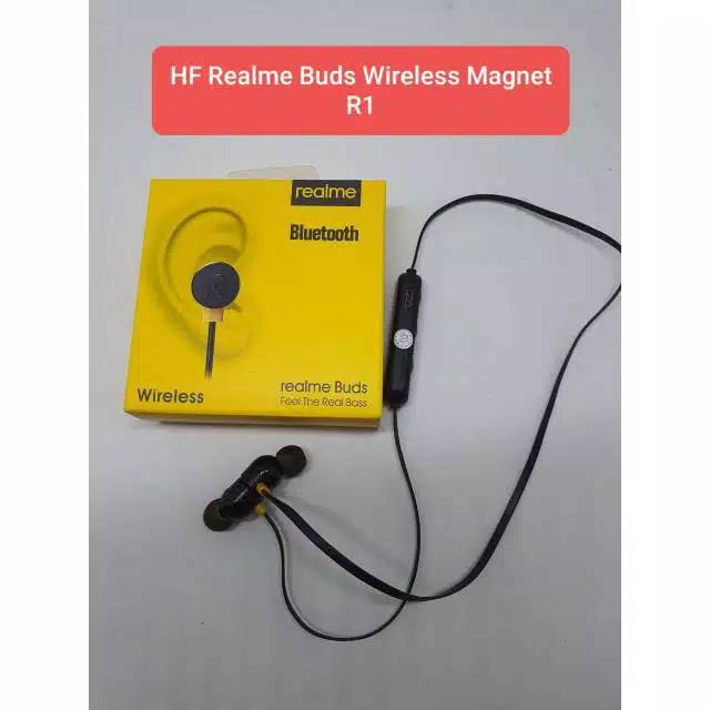 Headset Earphone Realme R1 Bluetooth Wireless  - Handsfree Hf Bluetooth Wireless Realme R1 Magnet