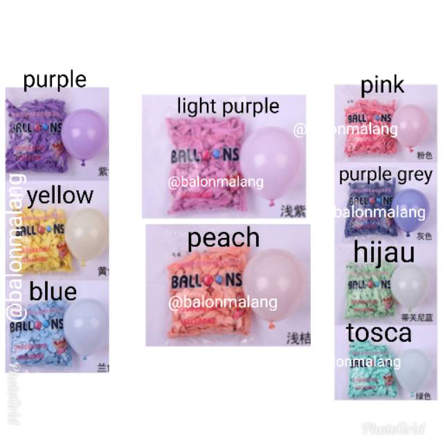 Balon Latex Doff/Dopp Macaron/Pastel 5inch (5&quot;)