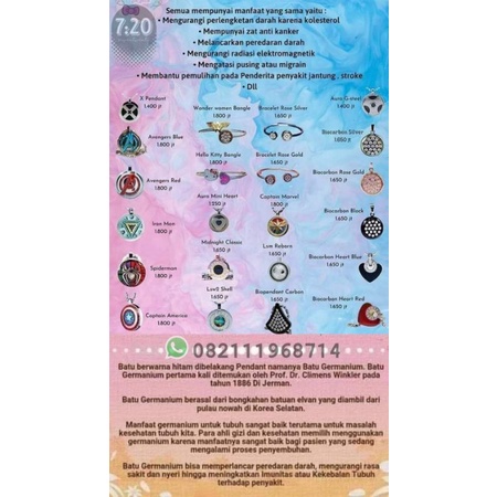 kalung kesehatan MCI original, pendant MCI