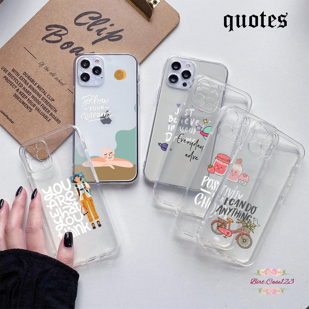 Softcase Bening QUOTES Oppo A1k A3s A5s A7 A12 A11k F9 A15 A52 A72 A92 A8 A31 A9 A5 2020 BC4668