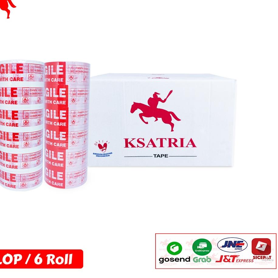 

Fyp on⚡ Lakban OPP Tape / Lakban Fragile KSATRIA Tape 45mm x 80 Yard (1 Slop) |Stock terbaru!!!|Termurah|Diskon Besar!!!!!