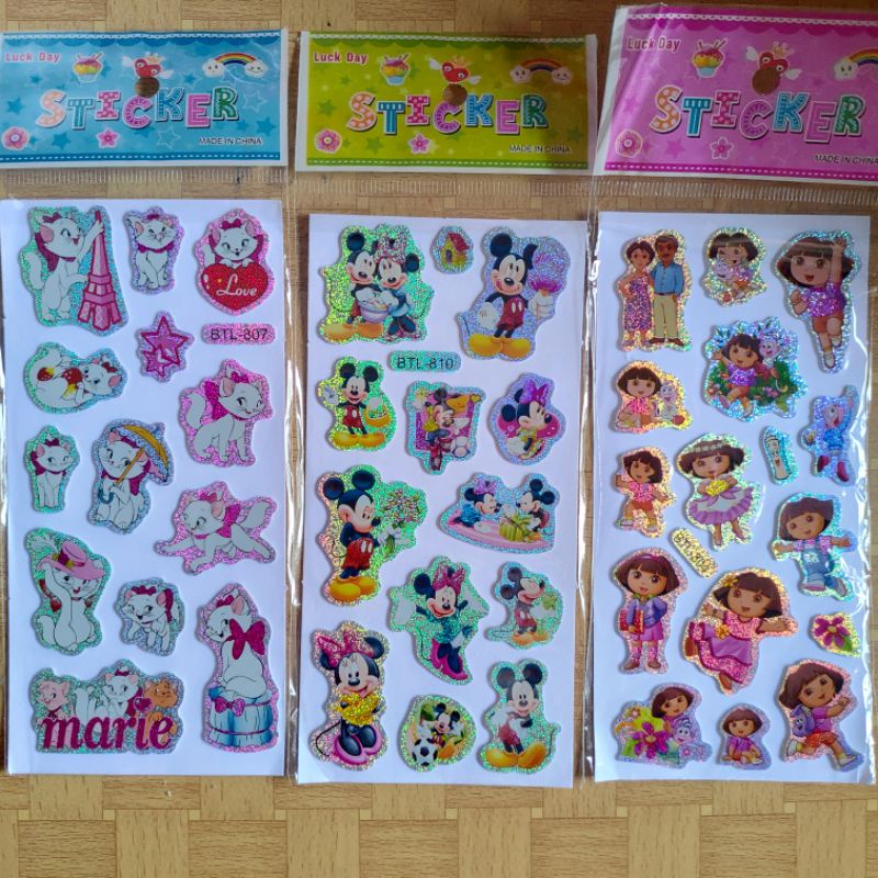 

STICKER TIMBUL 3D HOLOGRAM VARIANT KARTUN POPULER