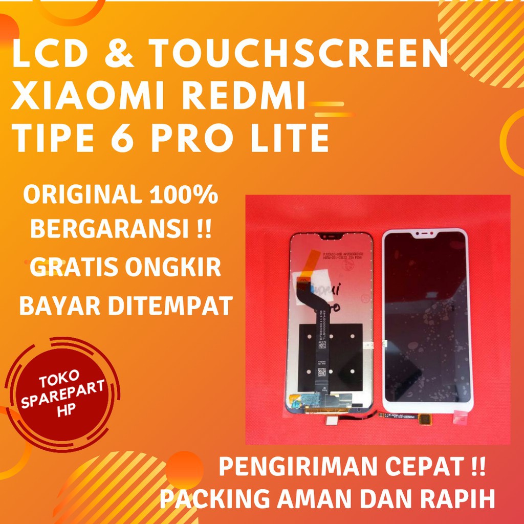 Lcd Ori Xiaomi Redmi MIA2 Lite / Mi A2 Lite / MiA 2 Lite  Fullset + Layar Touchscreen Original