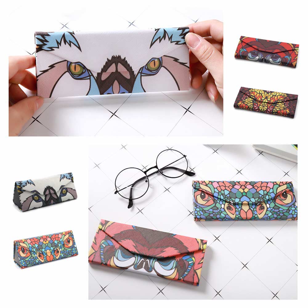 Kotak Kacamata Lipat Magnet [ Snake ] Tempat Kacamata - Motif Hewan - Geometric