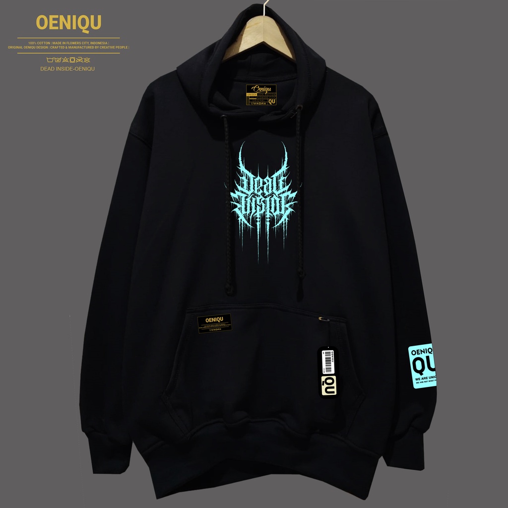 HOODIE DISTRO PRIA ORIGINAL OENIQU SIZE JUMBO XXL - XXXL - XXXXL - XXXXXL DEAD INSIDE