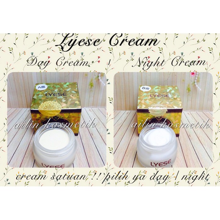 BIG SALE AKHIR TAHUN - LYESE CREAM - LYESSE DAY OR NIGHT CREAM - CREAM MALAM - CREAM PAGI