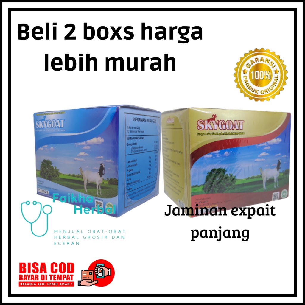 

Skygoat Susu Kambing Full Cream Ettawa / Sky Goat Susu Kambing Coklat Dan Vanilla Original