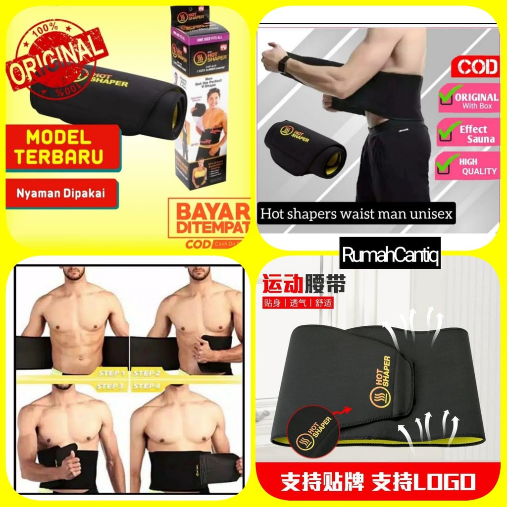 HOT SHAPER BELT WAIST UNISEX SABUK KORSET PELANGSING PENGECIL PERUT BERPEREKAT ORIGINAL GOOD QUALITY