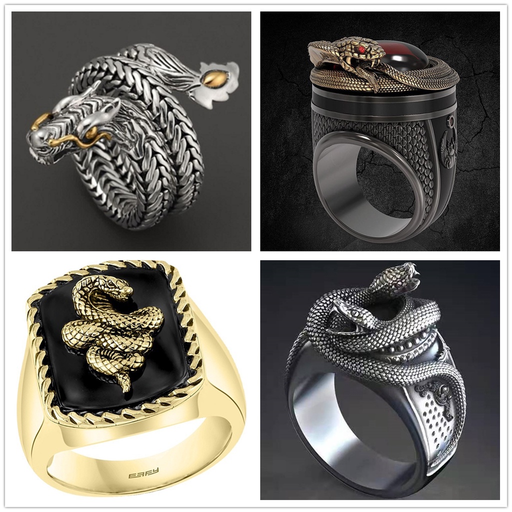 Cincin Bahan Stainless Steel Lapis Emas Warna Hitam Untuk Pria