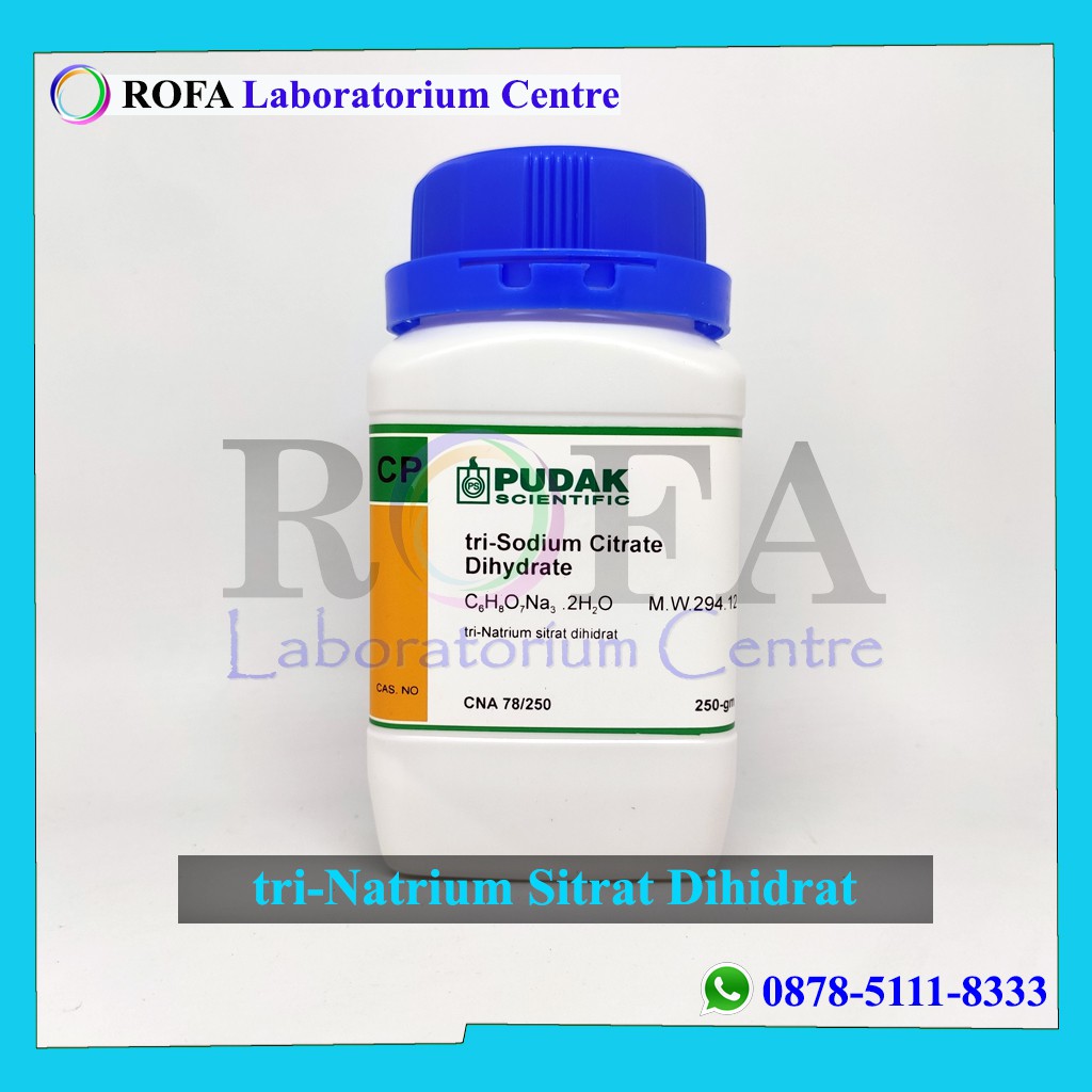

Trinatrium Sitrat Dihidrat | Trisodium Citrate | Na3C6H5O7 250 gram