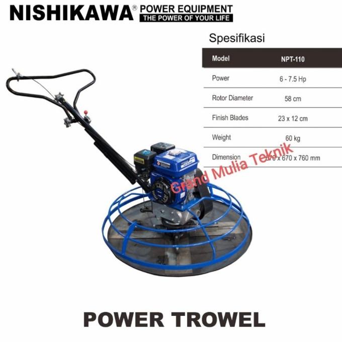 Mesin Power Trowel Nishikawa Perata Beton