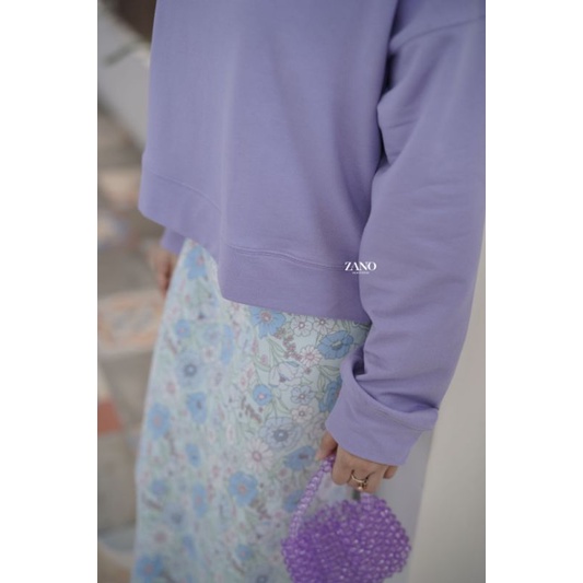 ZANO BASICS Sweater Crop Joana Purple