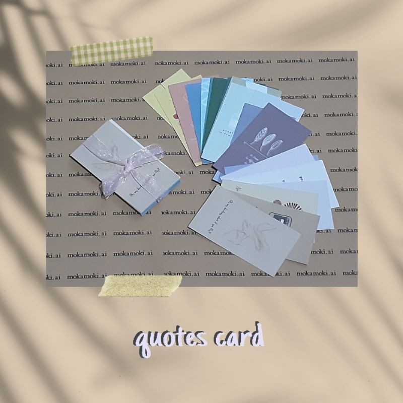 

|mokamoki.ai| 24 pcs quotes card DIY untuk scrapbook dan Journal 200gsm