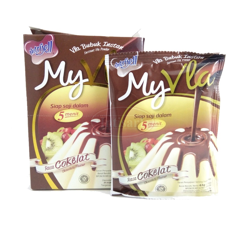 

Nutrijell My Vla / Fla Coklat Instant 60gr - Nutrijel Myvla Cokelat