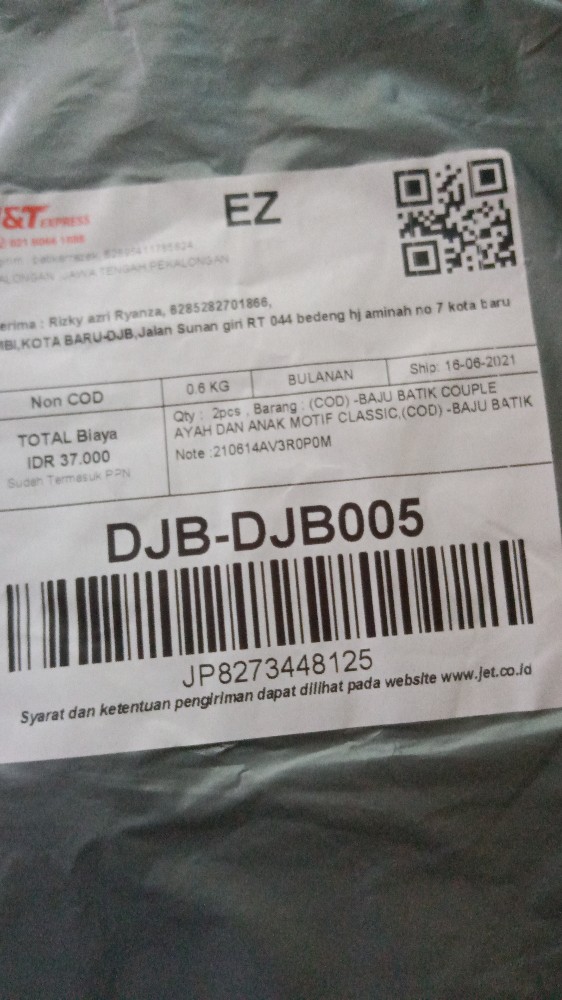 (cod) -baju Batik Couple Ayah Dan Anak Motif Classic