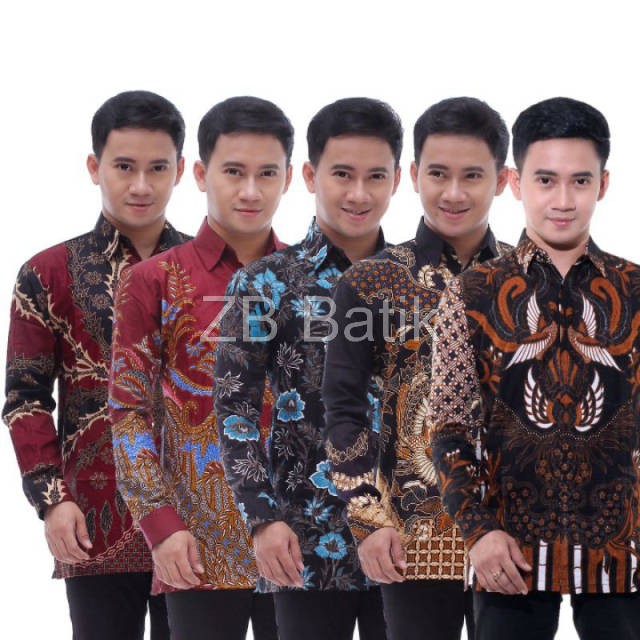 ZB Batik - BATIK PRIA SIZE M L XL XXL  BSWART BatiK HRB026 Kenongo Hem Panjang Padi