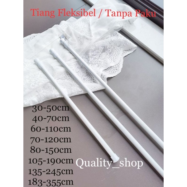 Tiang Tongkat Fleksibel / tongkat portable / tiang kolong dapur / tiang serbaguna / tiang multifungksi / tiang shower kamar mandi/ Tongkat Pipa Ajaib / Pipa gorden/ Tiang gorden Fleksibel pintu