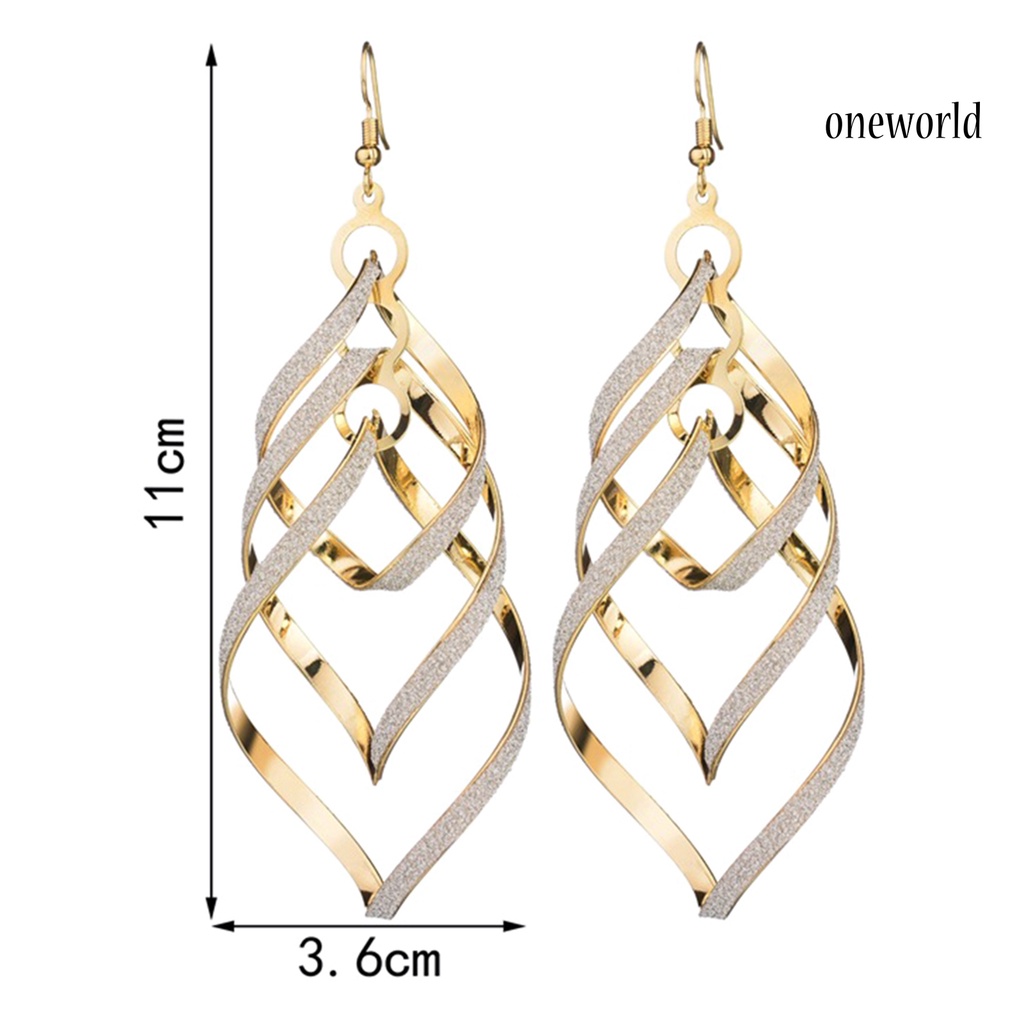 OW@ Earrings Sequins Skin-friendly Metal Fashion Ear Pendants for Dating