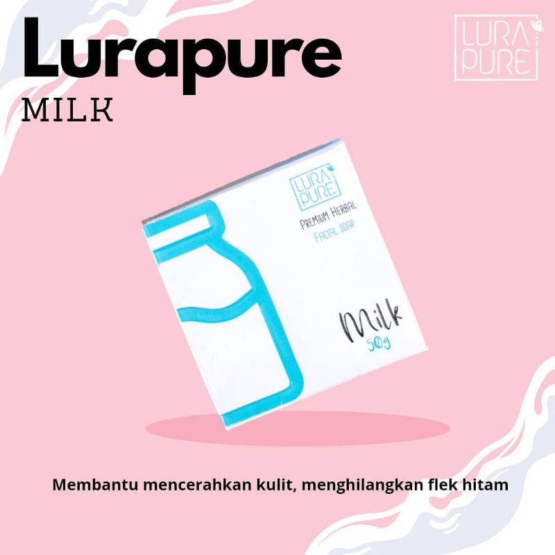 lurapure skincare sabun jerawat perawatan wajah kecantikan BPOM sabun muka Varian Milk
