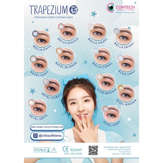 Softlens Trapezium NORMAL [FREE LENSCASE] | Softlens trapezium by Ctk Dia 14.5mm