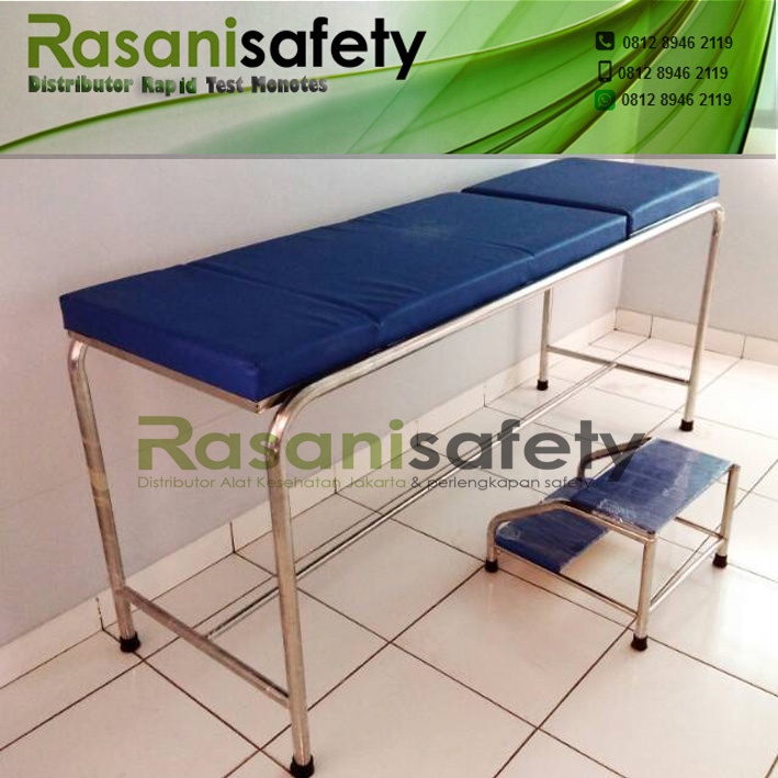 Meja Periksa Pasien Stainless Steel Murah | Bed Periksa Pasien RS Klinik Puskesmas Stenlis Murah | R