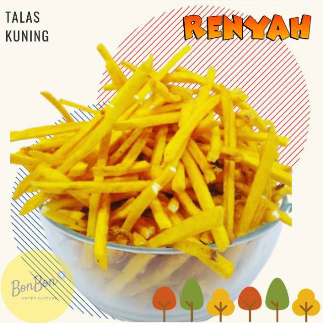 

Stik Talas Kuning / Keripik Talas / Stick Kripik Keladi 250 Gram