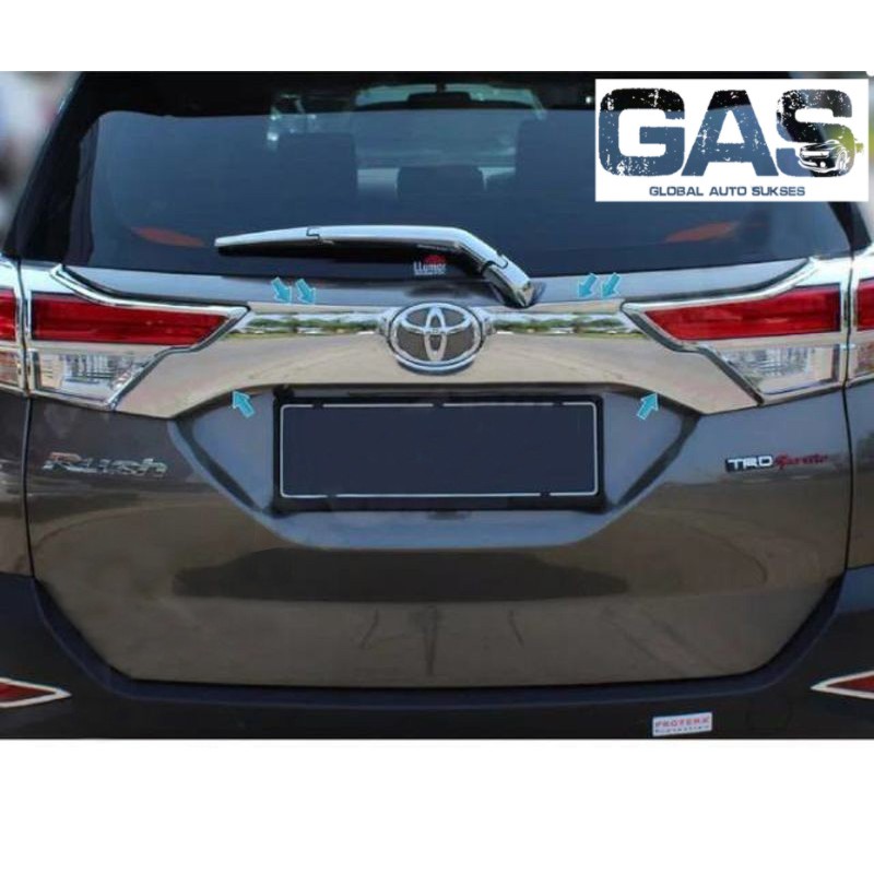 Lis Pintu Belakang Trunklid Trunk Lid Mobil Toyota All New Rush / Daihatsu Terios 2018 Full chrome