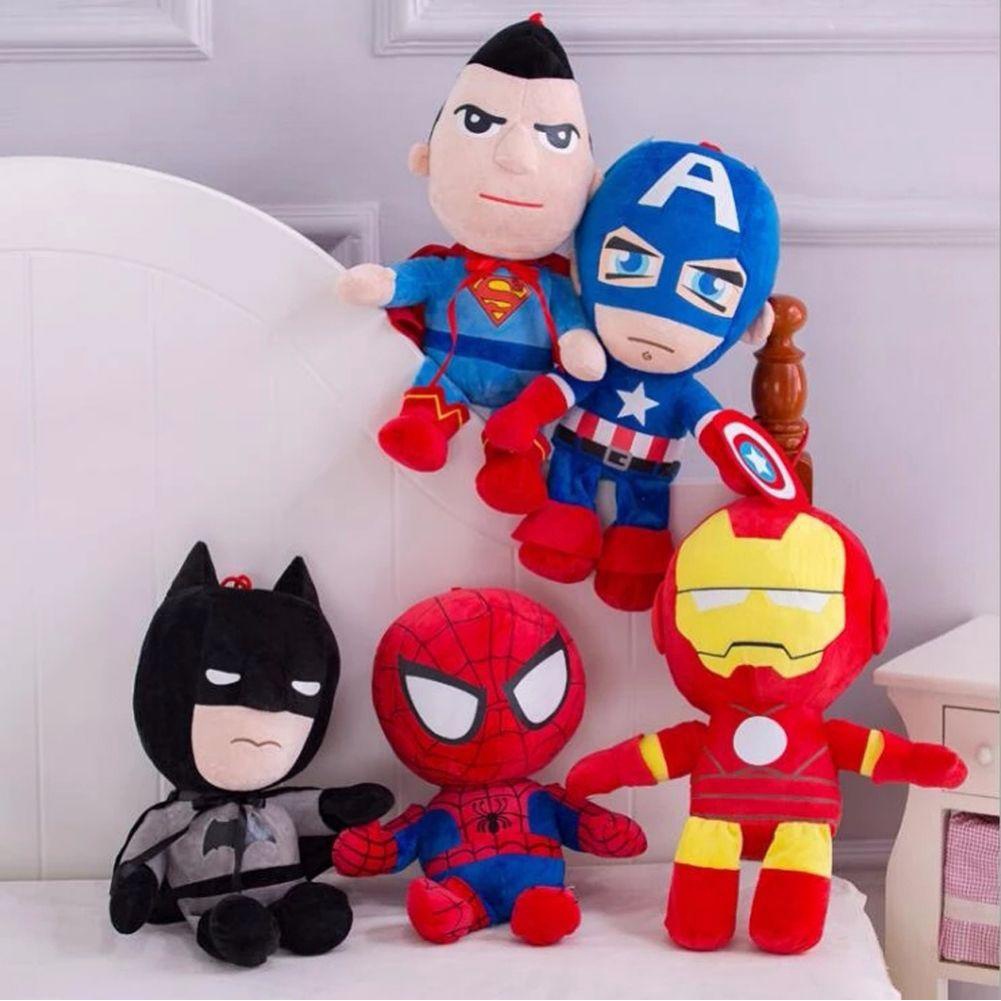 Lanfy Marvel Avengers Superman 27 cm Iron Man Amerika Captain Spiderman Anak Hadiah Mainan Mewah