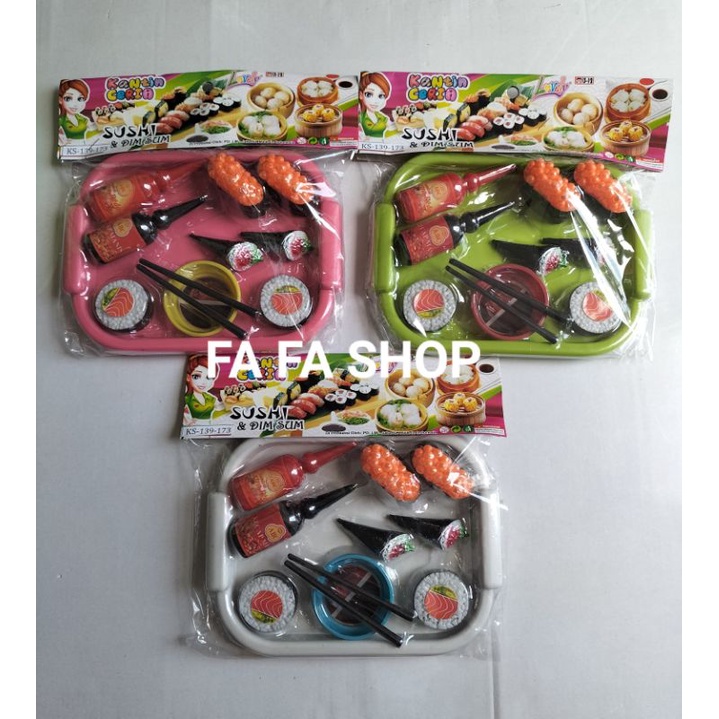 PROMO KS173 MAINAN SUSHI FOOD / MAINAN KANTIN CERIA SUSHI FOOD / MAINAN SUSHI