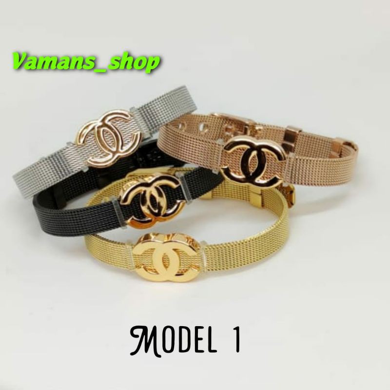 Gelang Titanium Waterproof Plus Liontin Gelang Jam tangan Anti Air Gelang Gesper Anti Karat