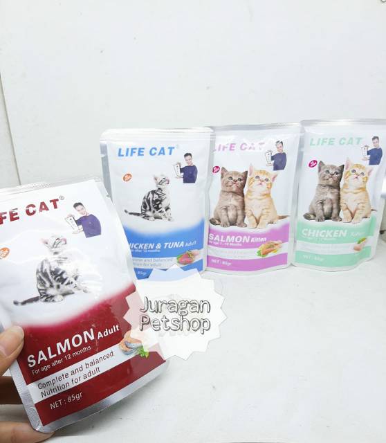 LIFE CAT SACHET 85GR | Makanan Kucing Basah | Life Cat Pouch Baim Wong