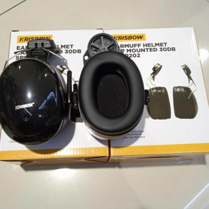 Krisbow earmuff Safety HELMET CAP MOUNTED 30 Db Penutup Telinga