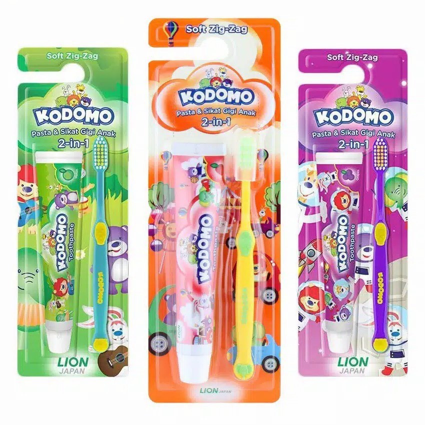 Kodomo Set 2in1 Sikat Gigi + Pasta Odol | Kids 6+