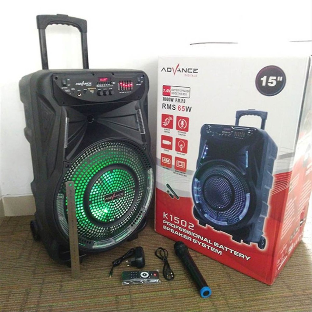 Jual SPEAKER BLUETOOTH WIRELESS ADVANCE 15 Inch K 1502 1 MIC | Shopee ...