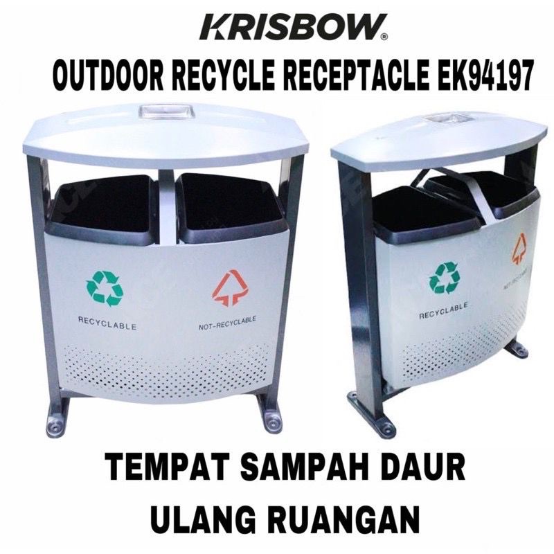 TEMPAT SAMPAH KRISBOW - TEMPAT SAMPAH OUTDOR RECYCLE