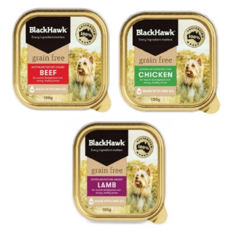 Blackhawk Wet 100gr / Makanan Anjing Blackhawk Wet Food Grainfree