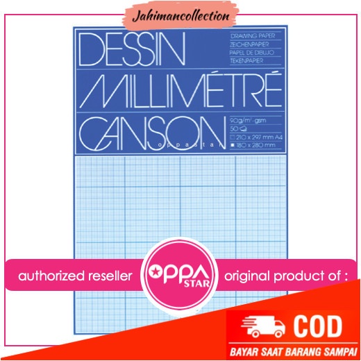 

✨ BISA COD ✨ Canson Dessin Millimetre A4 9 Gram - Kertas Gambar Milimeter