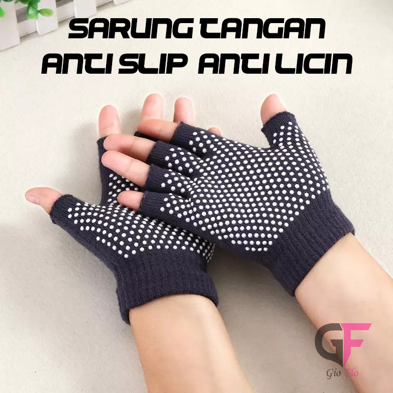 GIOFLO Sarung Tangan Motor Anti Slip Half Finger Jari Terbuka (Banyak Pilihan)