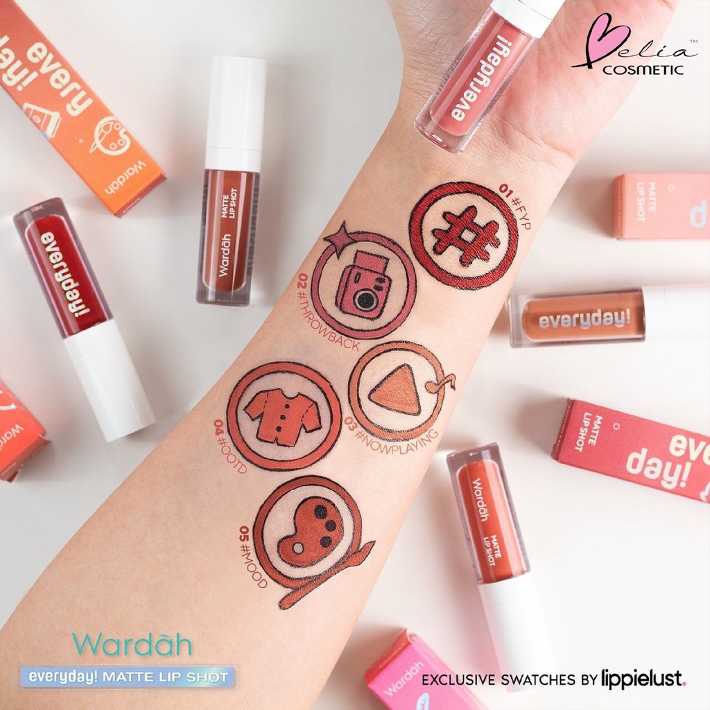 ❤ BELIA ❤ WARDAH EveryDay! Matte Lip Shot | Lip Cream | Lip Tint | Lip Stain | Quick Set | Lip Matte | BPOM