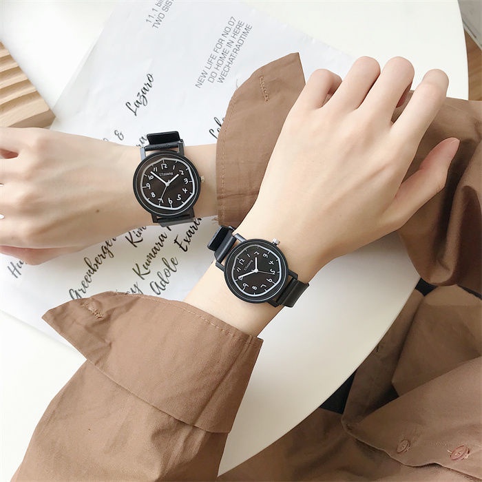 [MS108] JT 16 - Jam Tangan Wanita Pria Couple Analog Rubber Quartz / Jam Tangan Fashion Murah