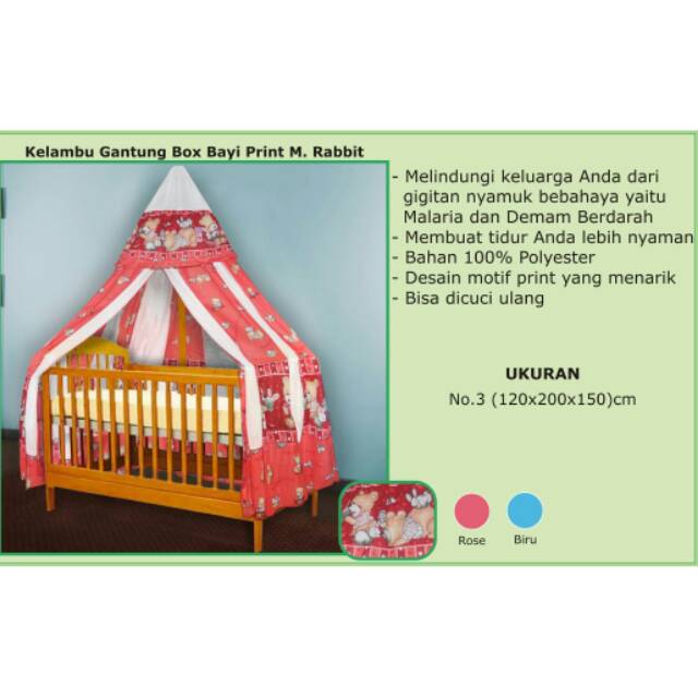 Kelambu Gantung Box Bayi Uk. 120×200 T.150