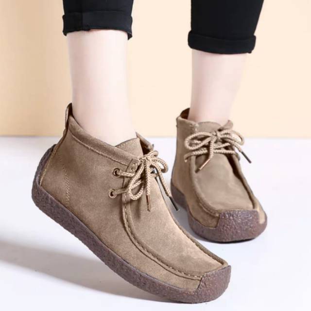 QZ - Gaby Sepatu Boots Wanita Tali RT 03