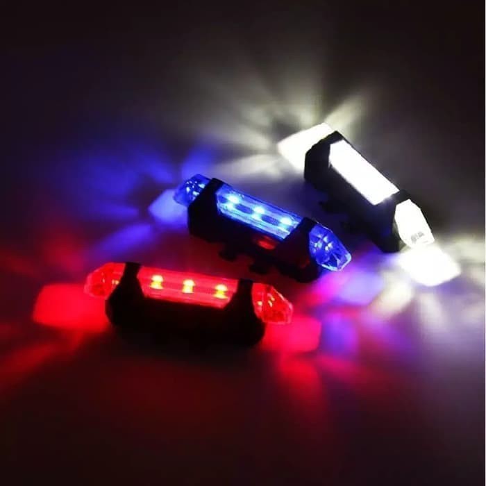 Lampu Sepeda Belakang LED Tail Light USB Rechargeable