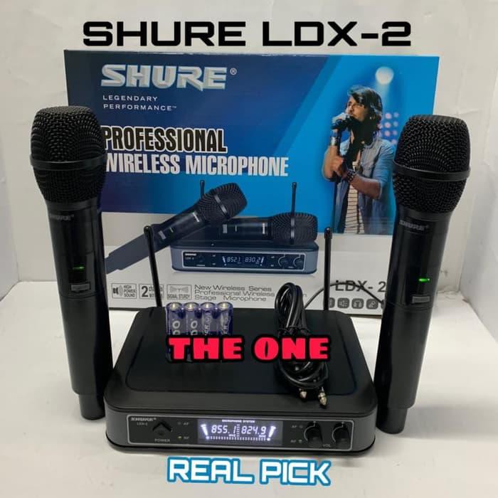 gitar bass murah berkualitas MIC WIRELESS SHURE LDX-2 (2 HANDLE) Murah