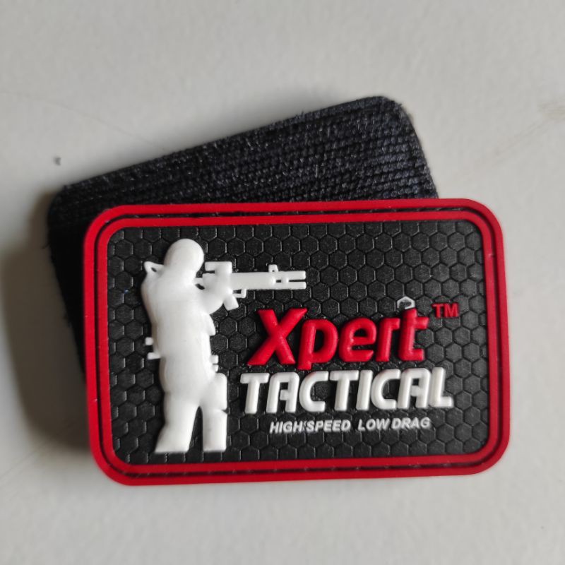 PATCH RUBBER LOGO XPERT TACTICAL 3D TIMBUL/TEMPELAN EMBLEM KARET VELCRO