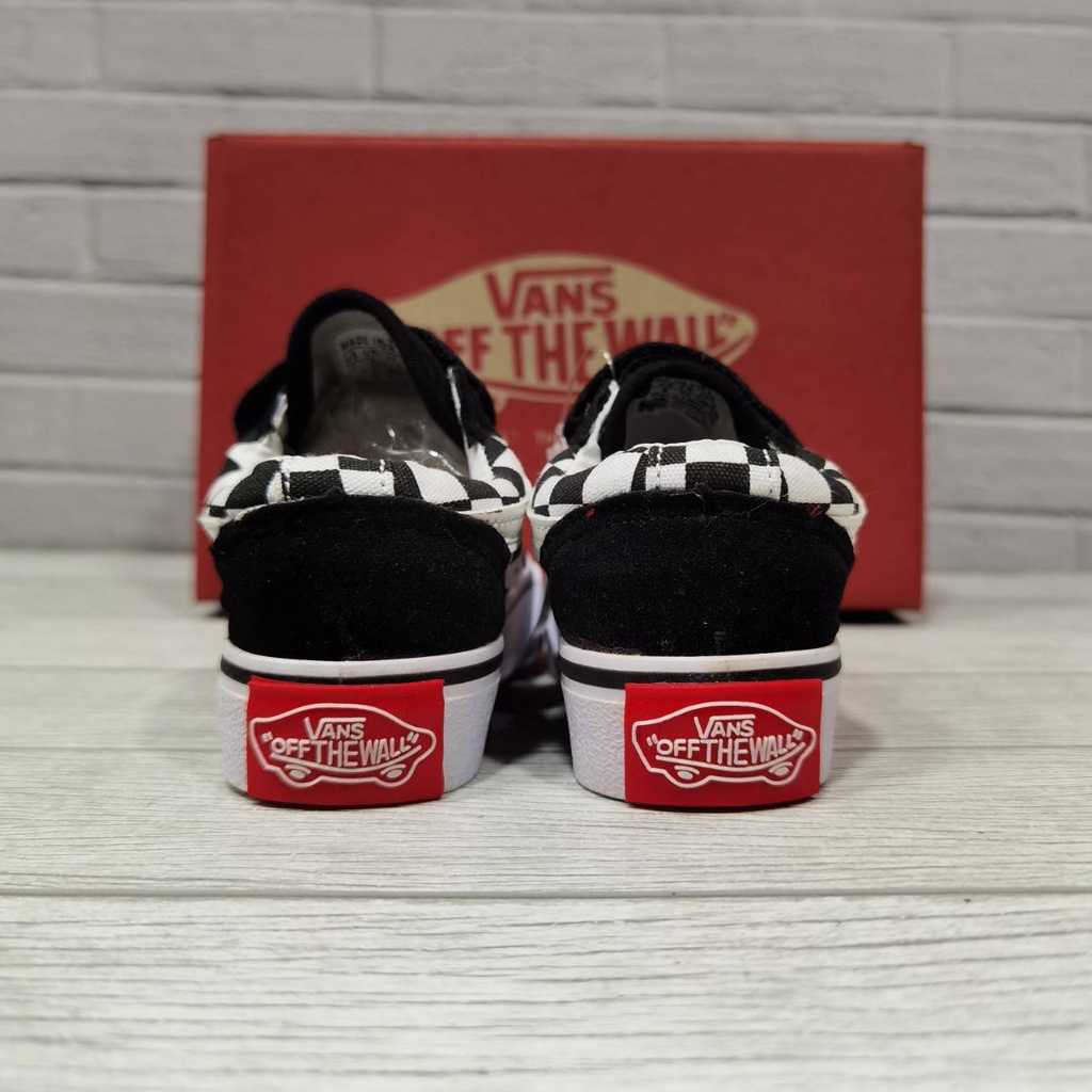 IMPOR Grade Original! Sepatu Anak Kids Vans Checkerboard/Catur - Tali/Velcro/SK8