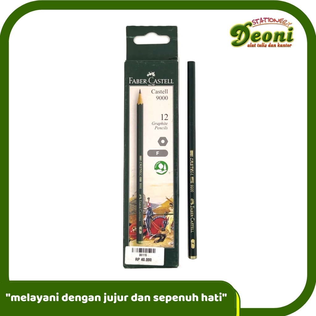 

FABER-CASTELL Castell 9000 Pencil F Pensil 12pcs